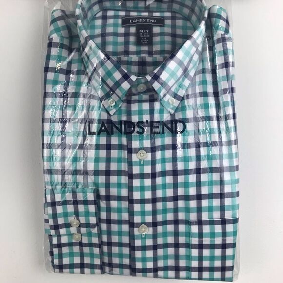 NEW Land’s End Plaid Button Down Shirt - Picture 1 of 9